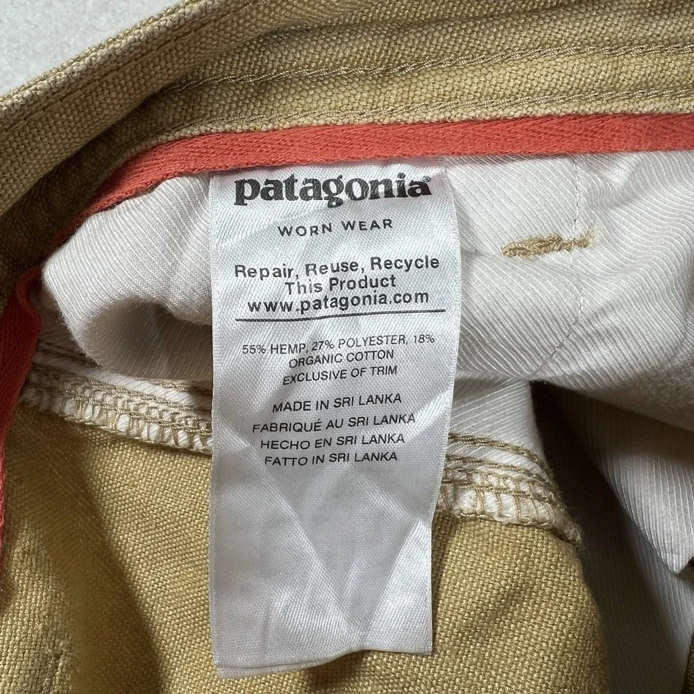 Patagonia Worn Wear All Season Hemp Canvas Highrise Shorts Women Size‎ 6 Brown